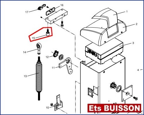 BENINCA EVA5 (2/2) - Butée mécanique N°15 Réf 9686185